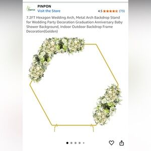 Hexagon Wedding Arch - Gold